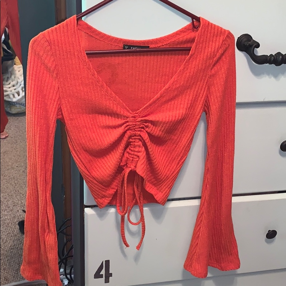 Orange scrunch tie top! 💥